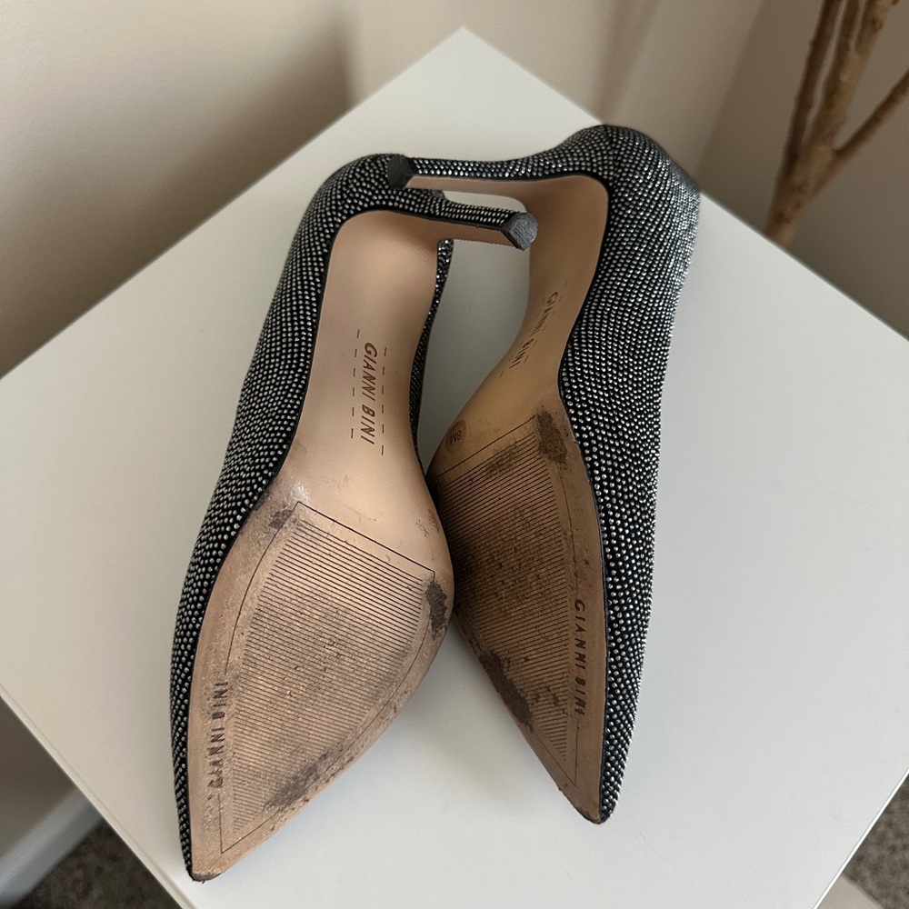 Gianni Bini Black and Silver Heels - Picture 8 of 10
